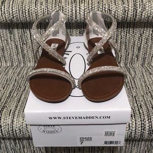 Steve Madden Silver Rhinestone Sandal